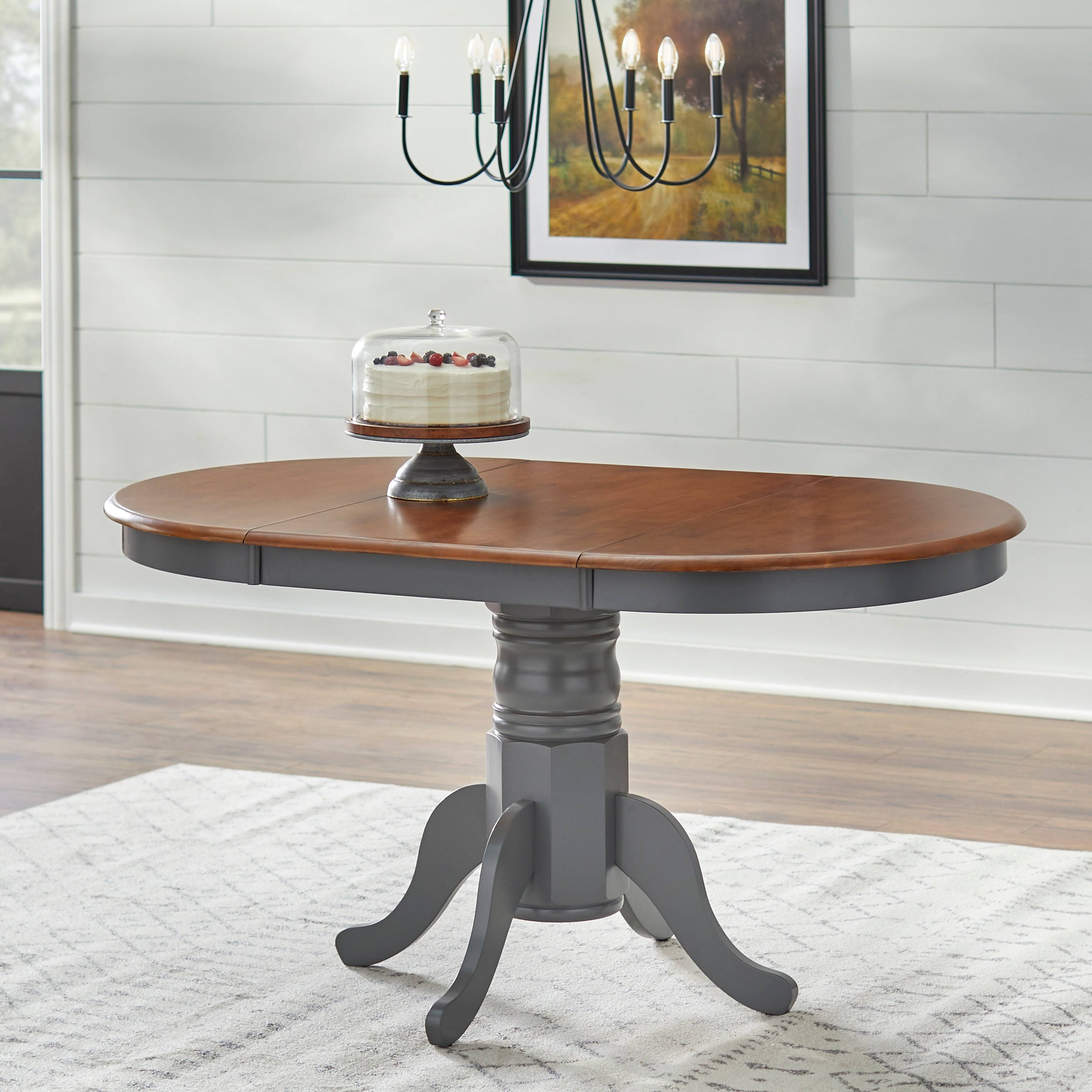 TMS 7 Piece Farmhouse Dining Set, Oak