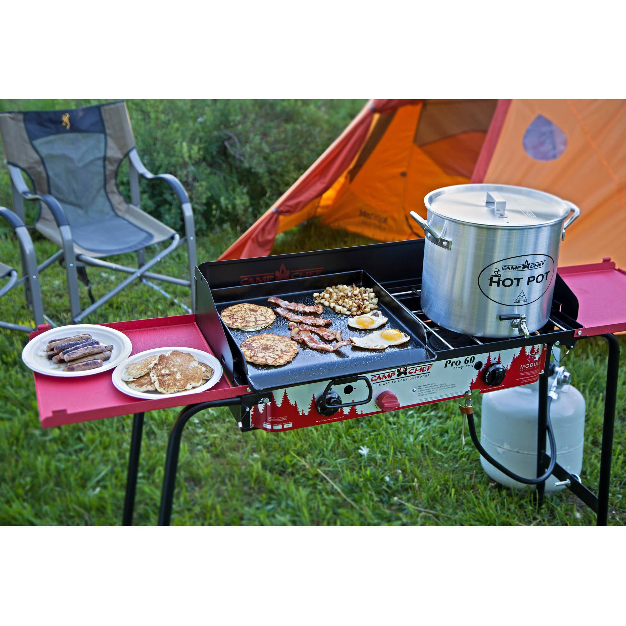 Camp Chef Aluminum Hot Water Pot, HWP20A, 20 Quart Volume, Spigot Valve