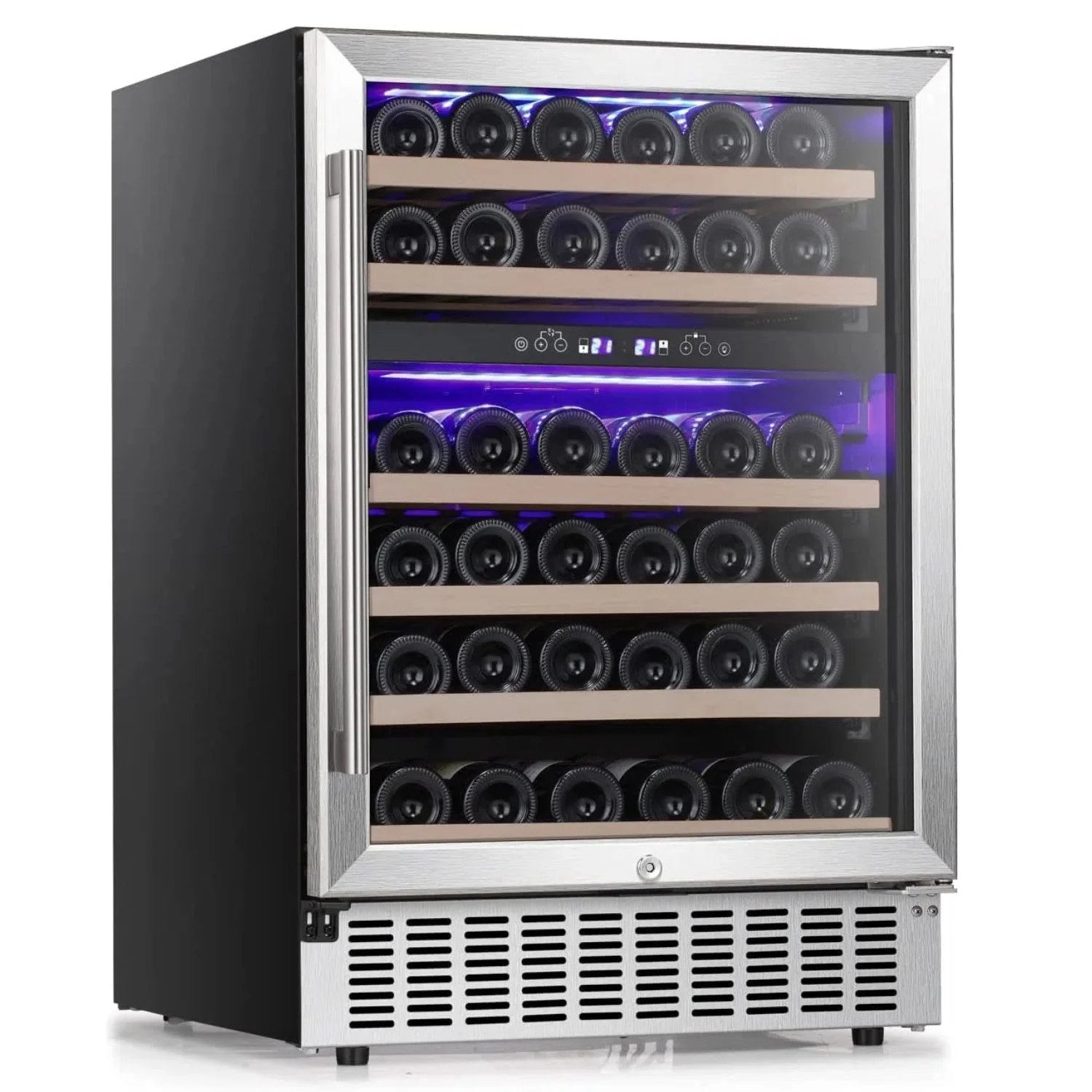 24 Inch Wooden Shelves Built-in Wine Fridges Cooler Beverage Refrigerator W51145B