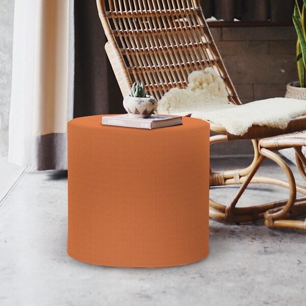 No Tip Cylinder Ottoman with Cover,Seascape Canyon
