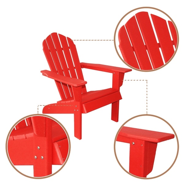 ResinTeak All Weather Essential Adirondack Chair,HDPE Poly Lumber