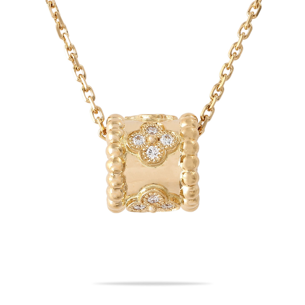 Van Cleef & Arpels Perlet Necklace 18K Yellow Gold Diamond