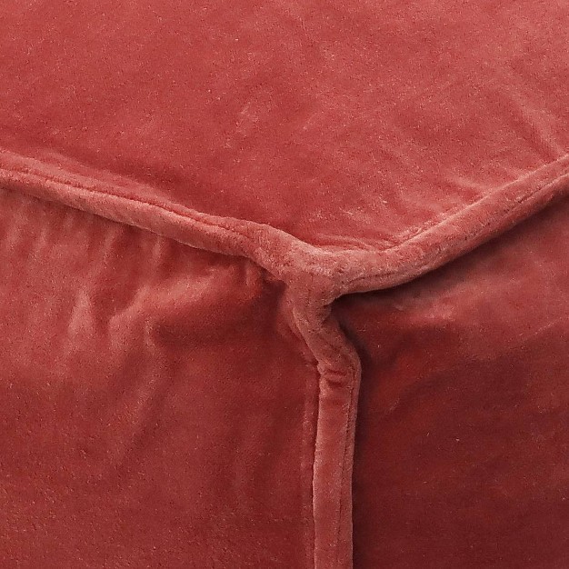 Costa Velvet Pouf Blush