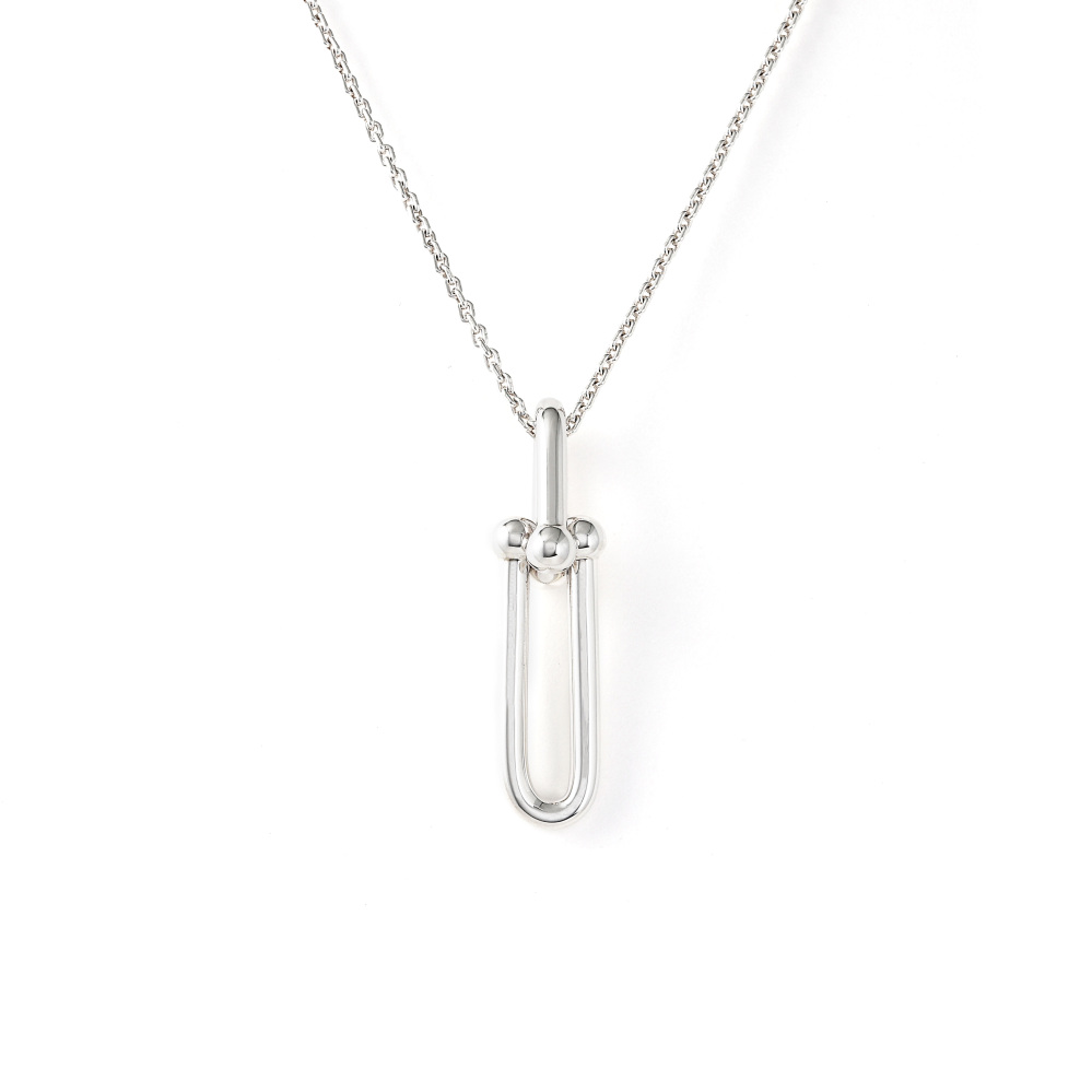 Tiffany & Co. Hardware Thin Link Sterling Silver Necklace 63104310