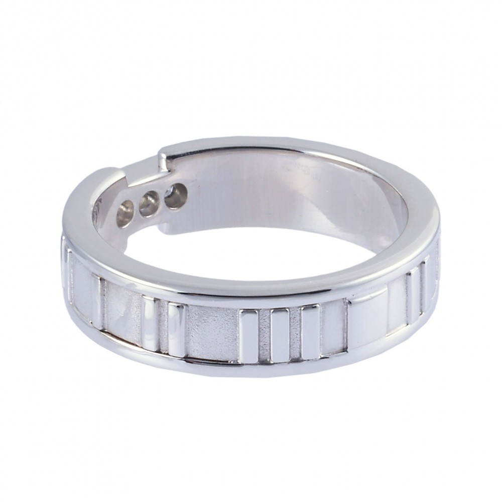 Tiffany & Co. Atlas 3PD Ring 18K White Gold Diamond