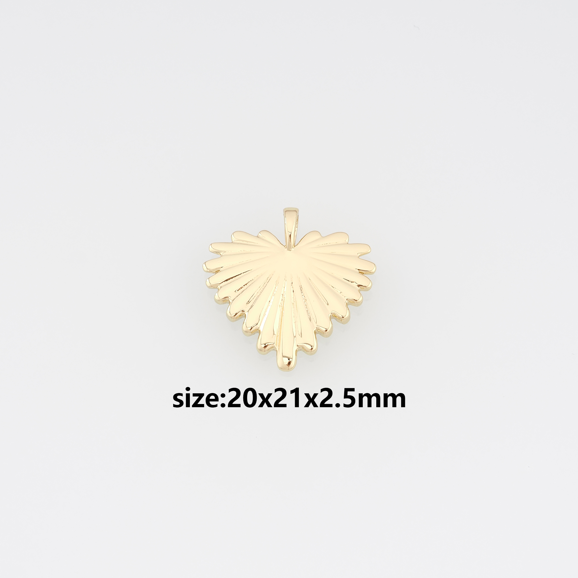 18K Gold Filled Heart Pendant,Dainty Heart Charm Earrings Necklace for DIY Jewelry Making Supply