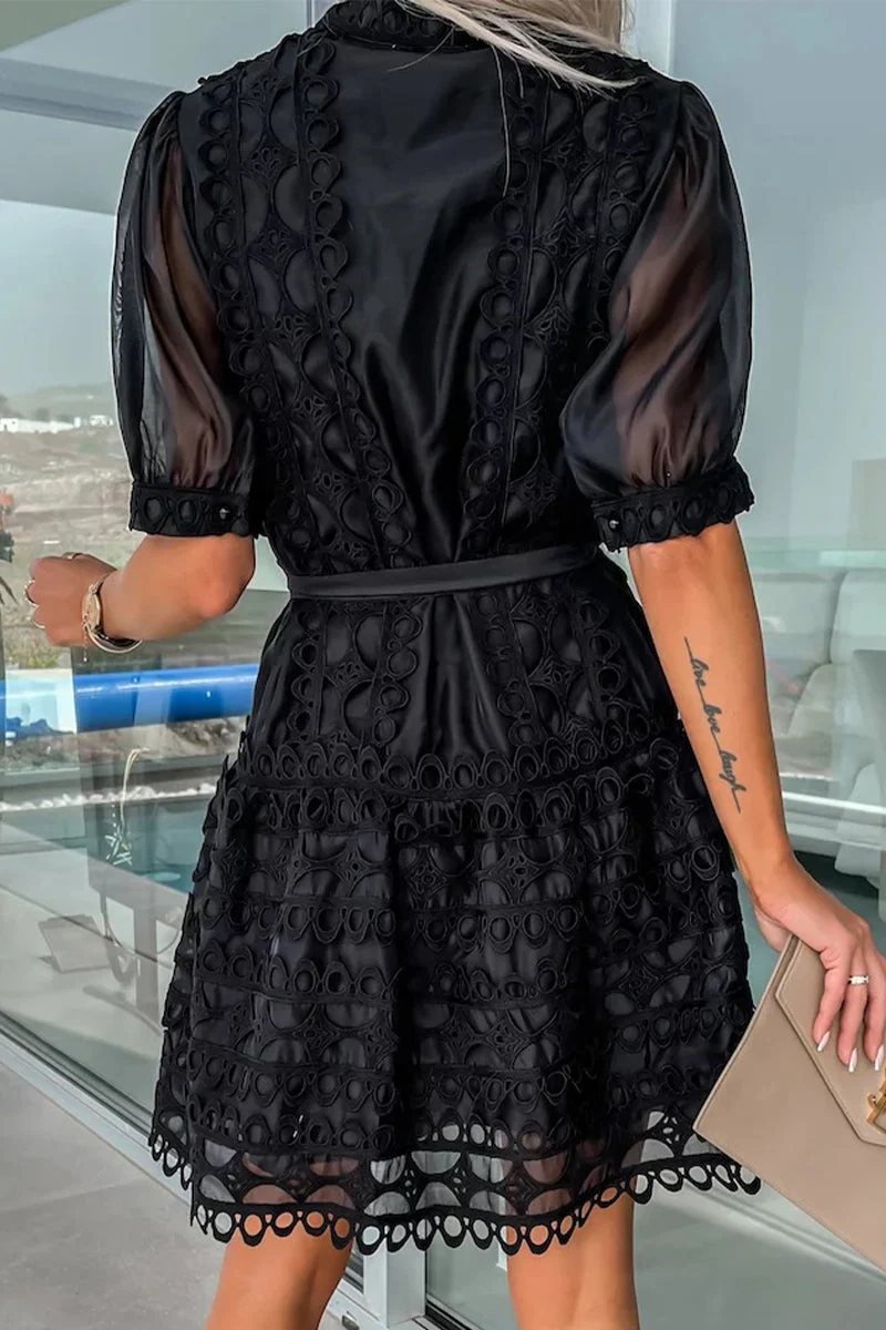 Elegant Mandarin Collar Princess DressClistos