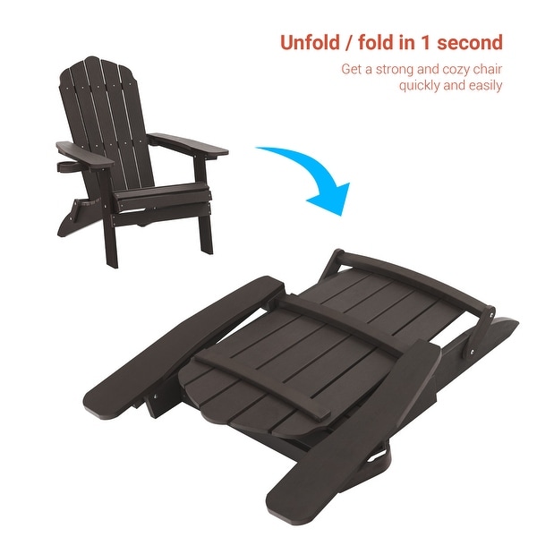 AOOLIMICS Patio Folding Adirondack Chairs Fire Pit Chair