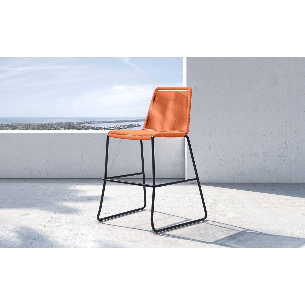 Modloft Barclay Counter Stool - Orange Cord