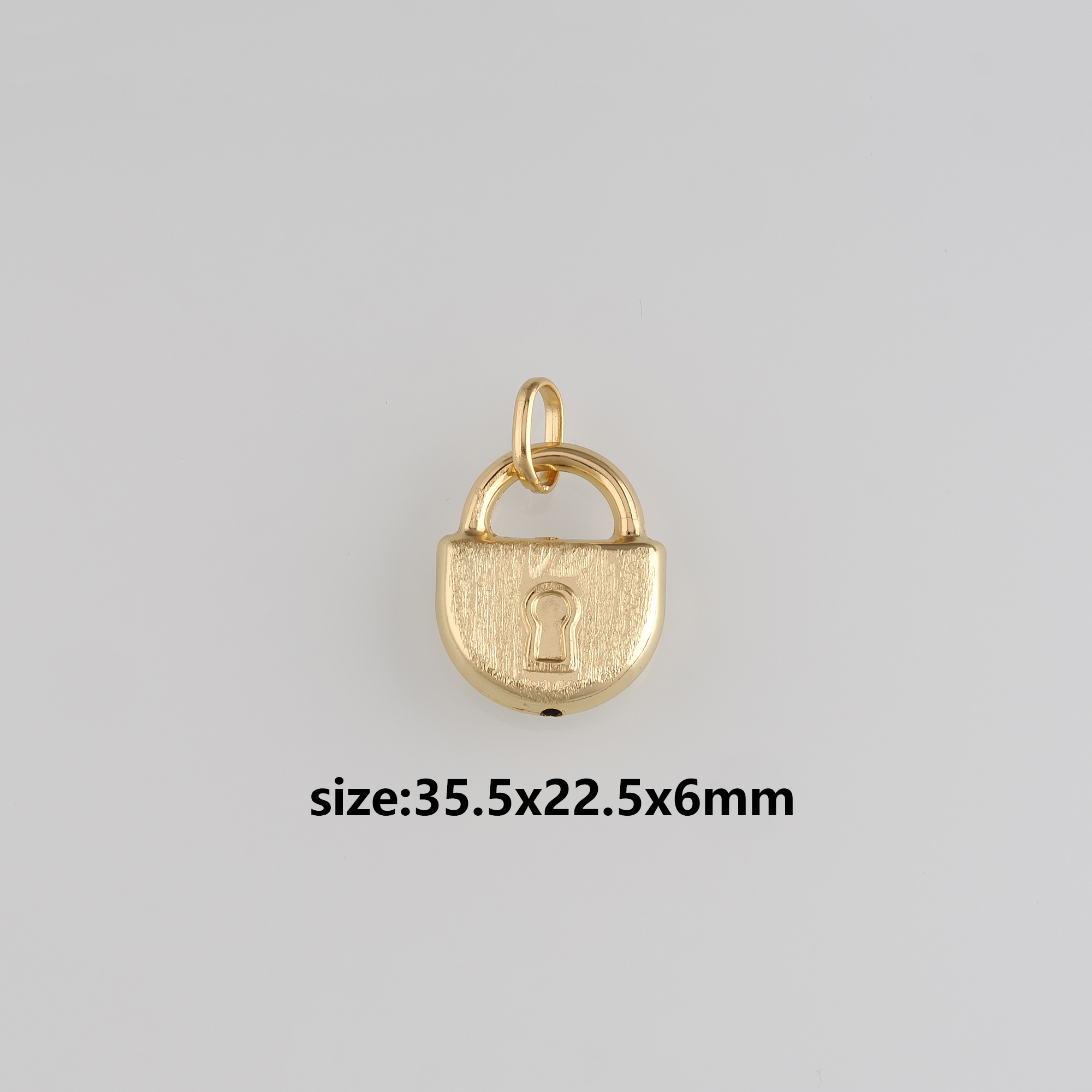 18K Gold Filled Lock Pendant,Dainty Lock Charm Earrings Necklace for DIY Jewelry Making Supply