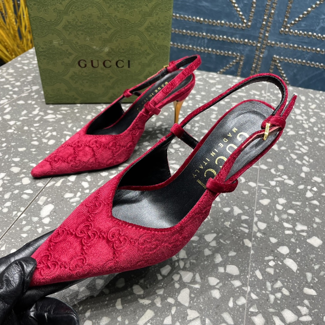Gucci Women’S Platform Pump Pink Velvet
