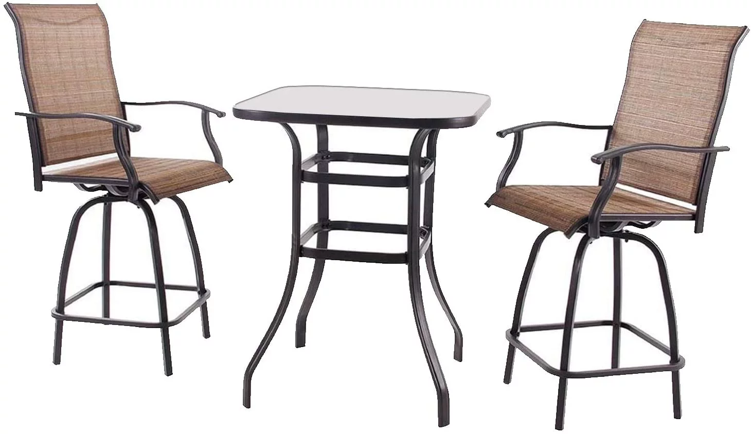 Ella 3 Piece Porch Furniture Set – A Solid Glass Table With 2 Relaxing & Beautiful Chair For Outdoor Use