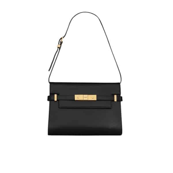 Saint Laurent Manhattan Small Shoulder Bag In Box Saint Laurent Leather Black 19Cm