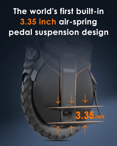 INMOTION V11 Electric Unicycle – 18 Inch Self-Balancing Monowheel, Equipped with 3.35'' Air Suspension