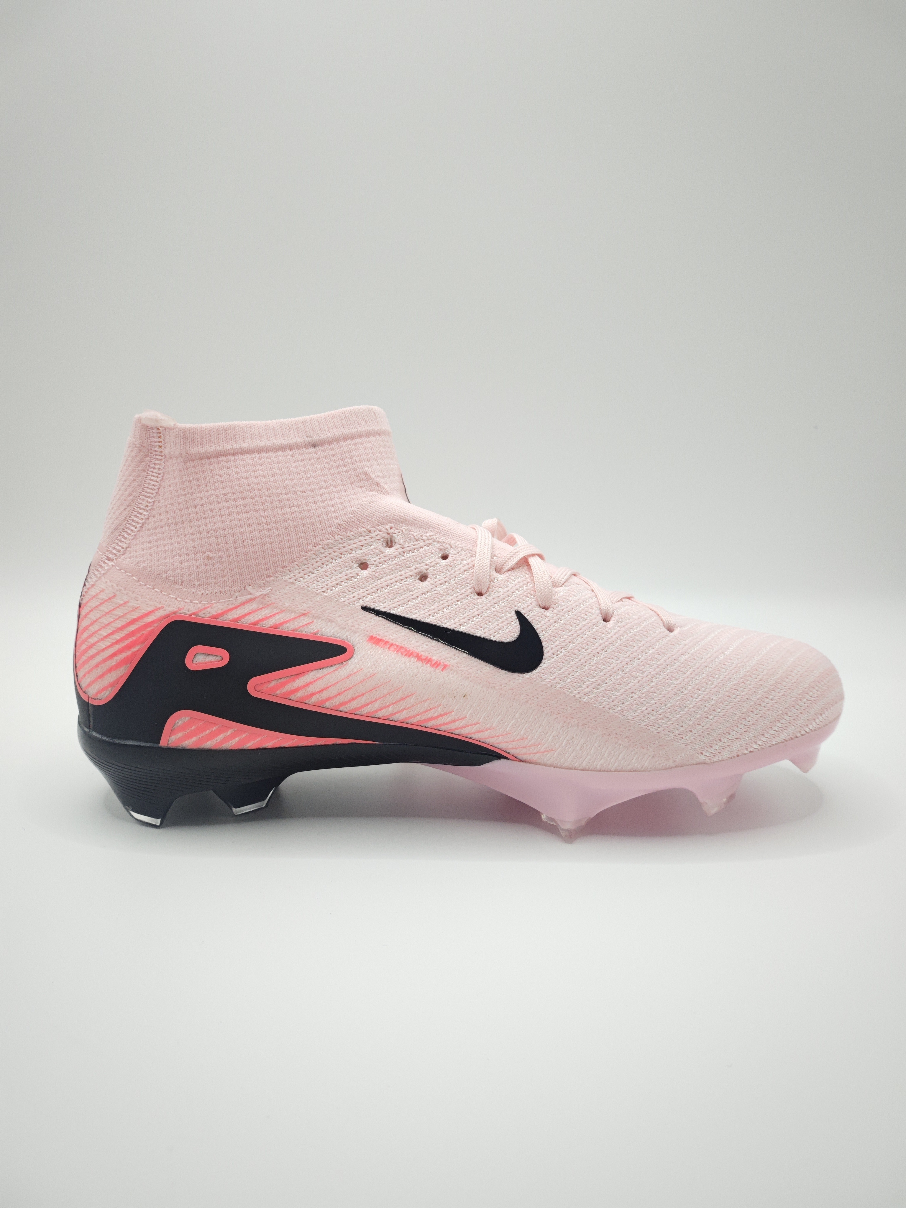 Nike Mercurial 16 FG Soccer Cleats with Built-in Bonded Pack: Full Air Cushion for All-Game Comfort, Waterproof Knit for Rainy Fields