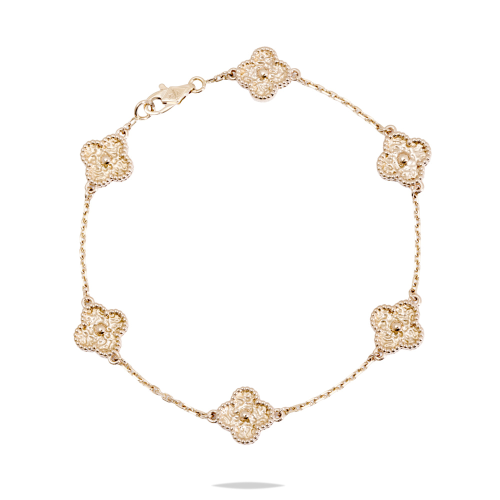 Van Cleef & Arpels Sweet Alhambra 6 Motifs Bracelet 18K Rose Gold VCARO8DD00