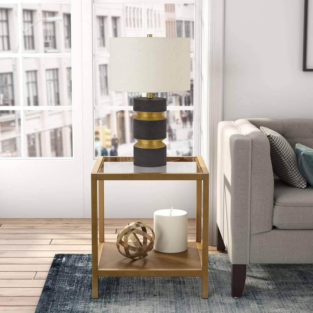 Rigan Side Table in Brass