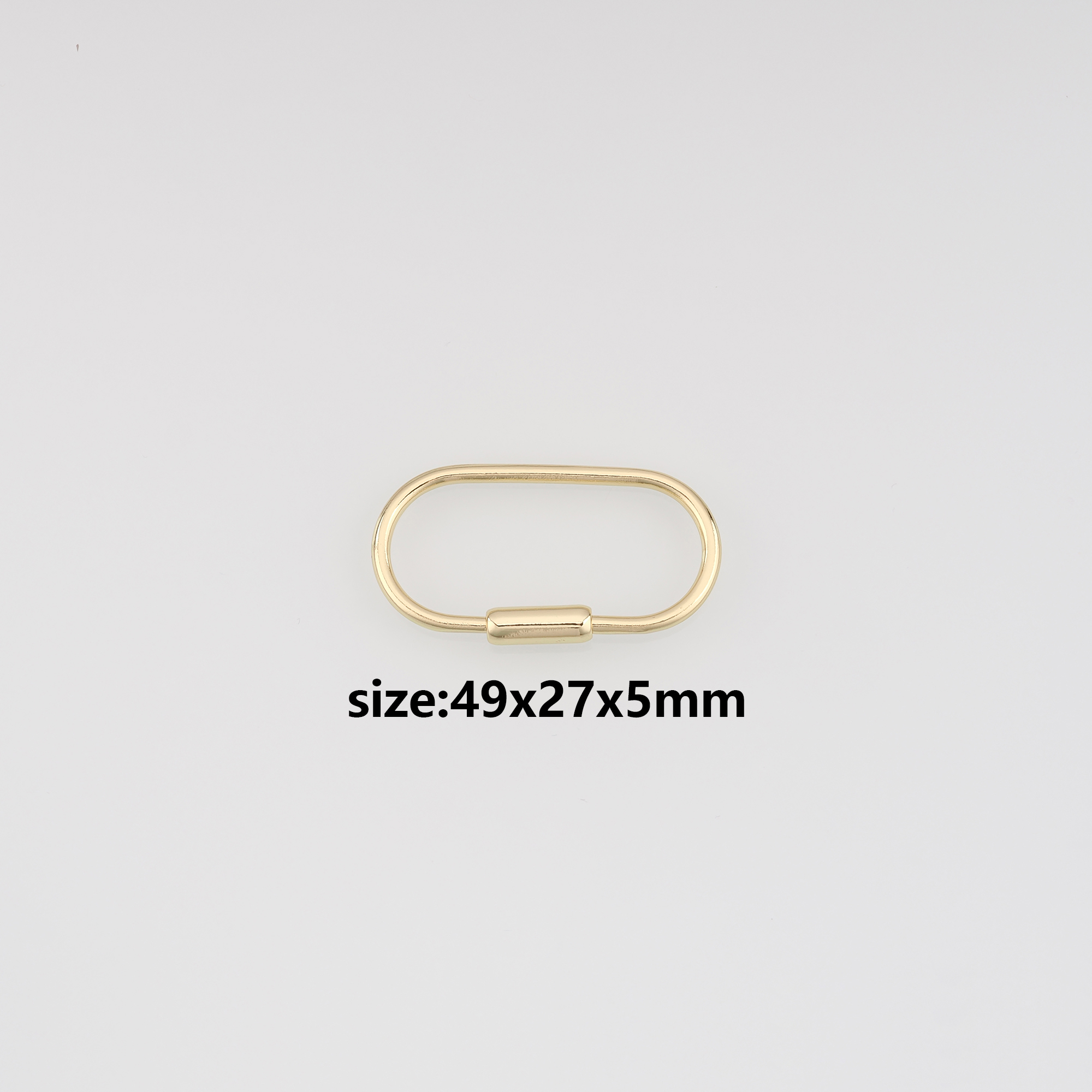 18K Gold Filled Oval Carabiner Clips,Dainty Screw Clasp Lock for DIY Jewelry Finding Necklace Bracelet