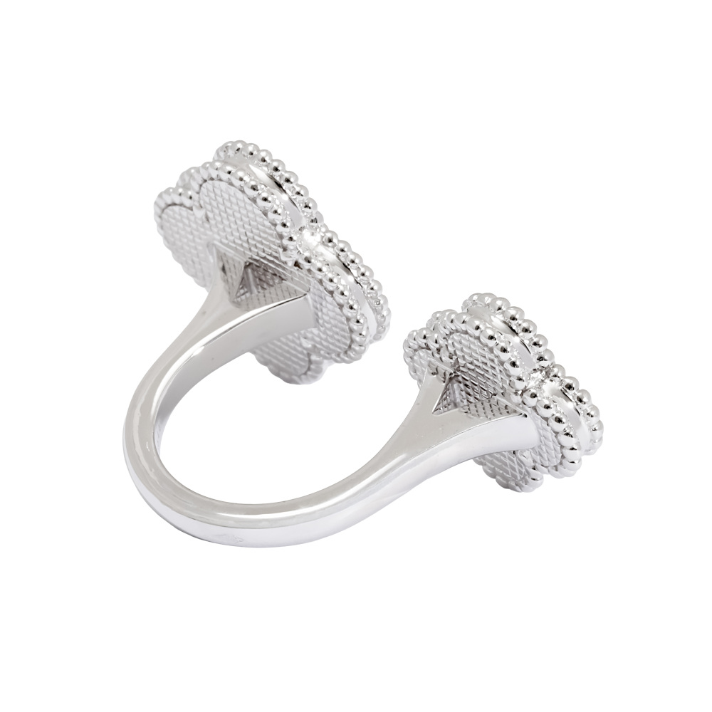 Van Cleef & Arpels Magic Alhambra Ring 18K White Gold Mother of Pearl VCARN05600