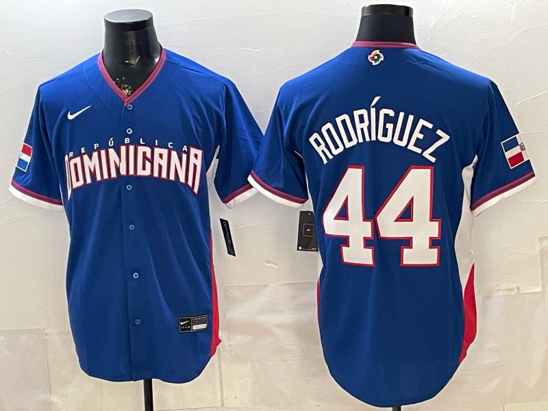 Men's Dominican Republic Baseball Julio Rodriguez #44 Royal 2026 World Baseball Classic Stadium Jersey