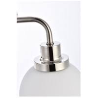 Elegant Hanson 2 Lights Bath Sconce in Polished Nickel with Frosted Shade LD7032W19PN
