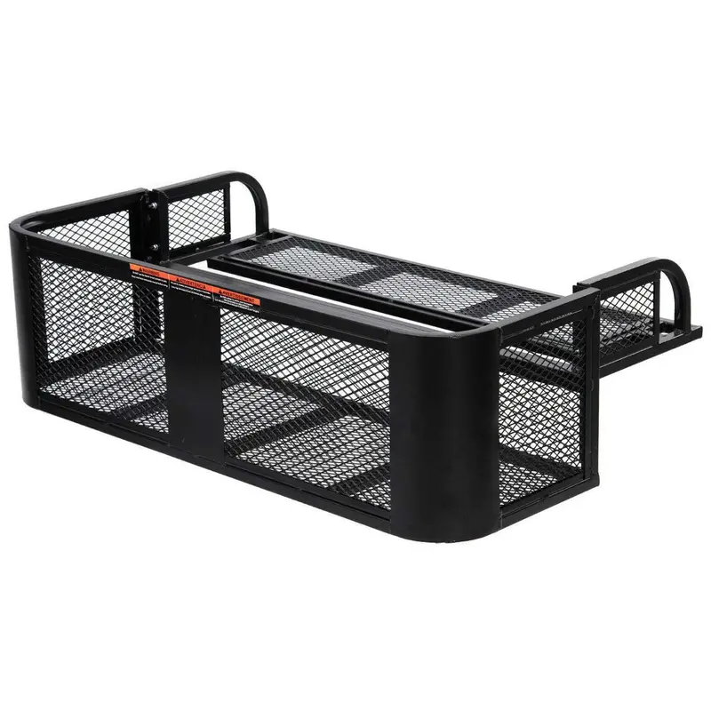 Truck Bed Ladder Hitch Extender – Adjustable Black Rack with Flag Mount
