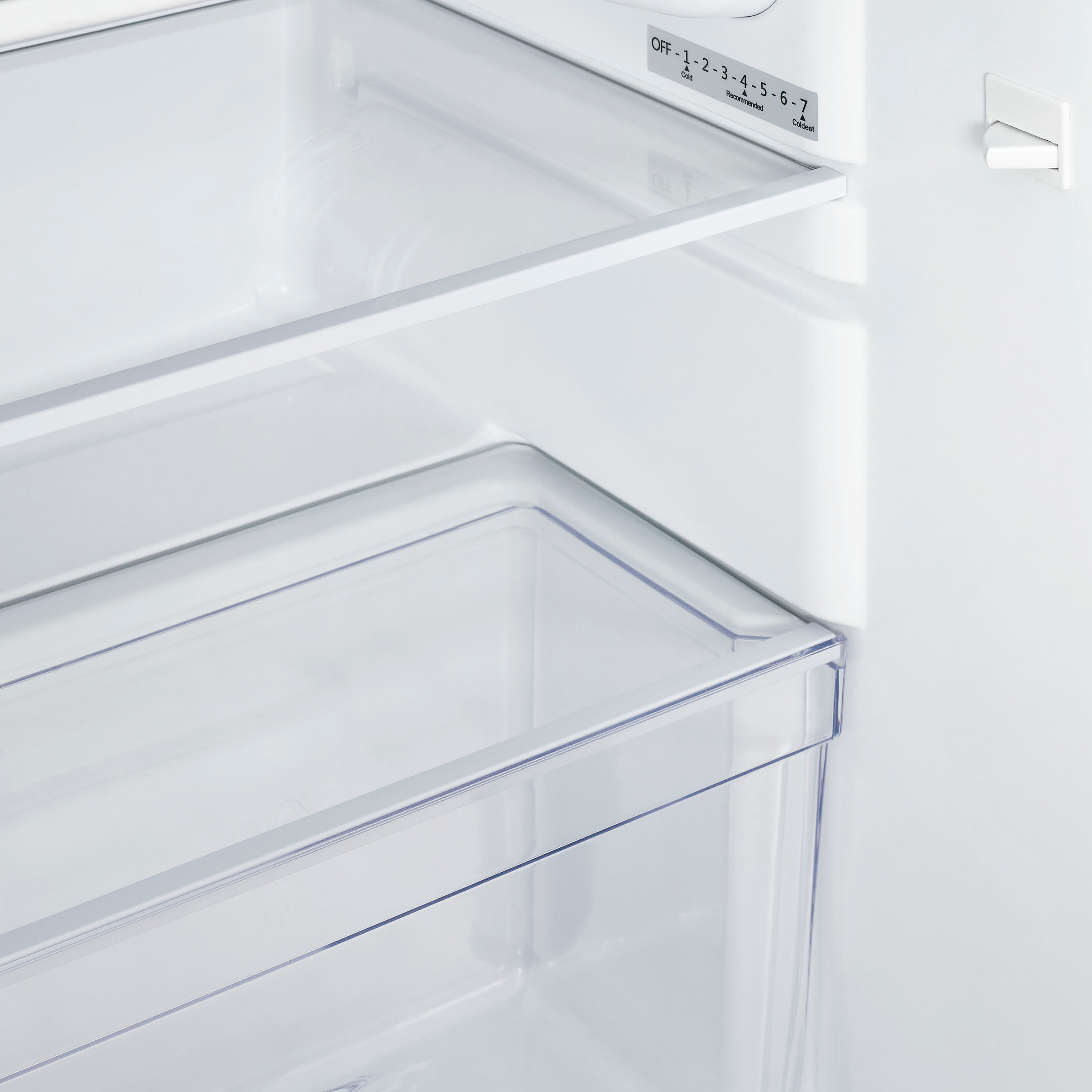 Insignia™ - 3.0 Cu. Ft. Mini Fridge with Top Freezer and ENERGY STAR Certification - Stainless Steel