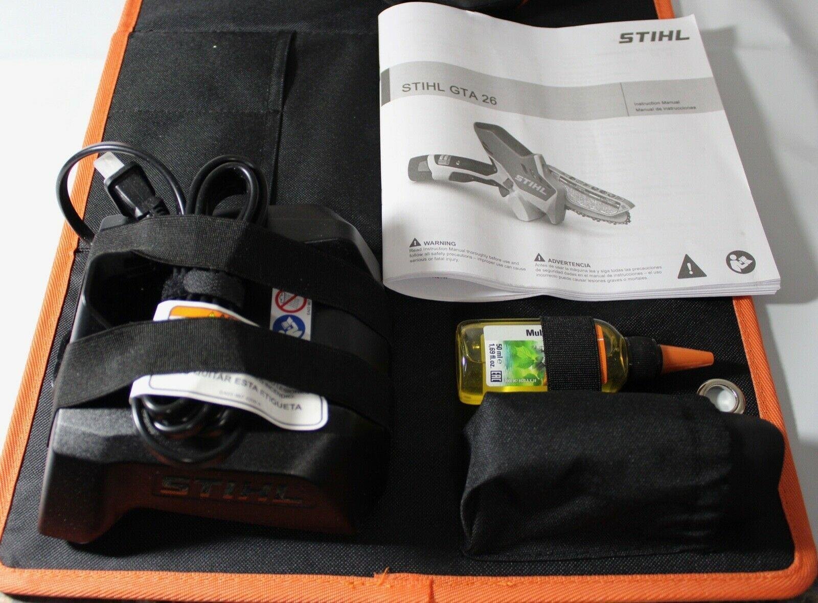 GTA 26 Battery Garden Pruner PRUNER CHAINSAW W/CARRYING CASE, BATTERY AND CHARGER.