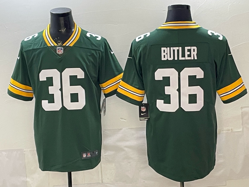 Men's Green Bay Packers LeRoy Butler #36 Green Game Jersey