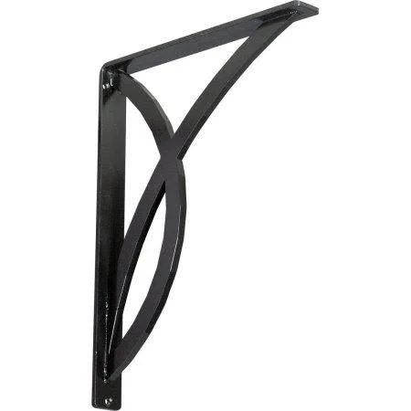 Miller Wrought Iron Bracket Antiqued Brass 1 1/2x22W x 12x22D x 15x22H - (Single Center brace)