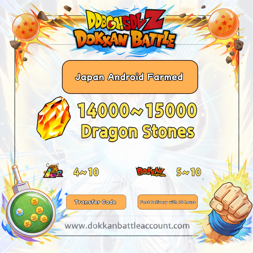[Japan] Dokkan Battle Farmed Account 14000 DS +4 LR Android Only