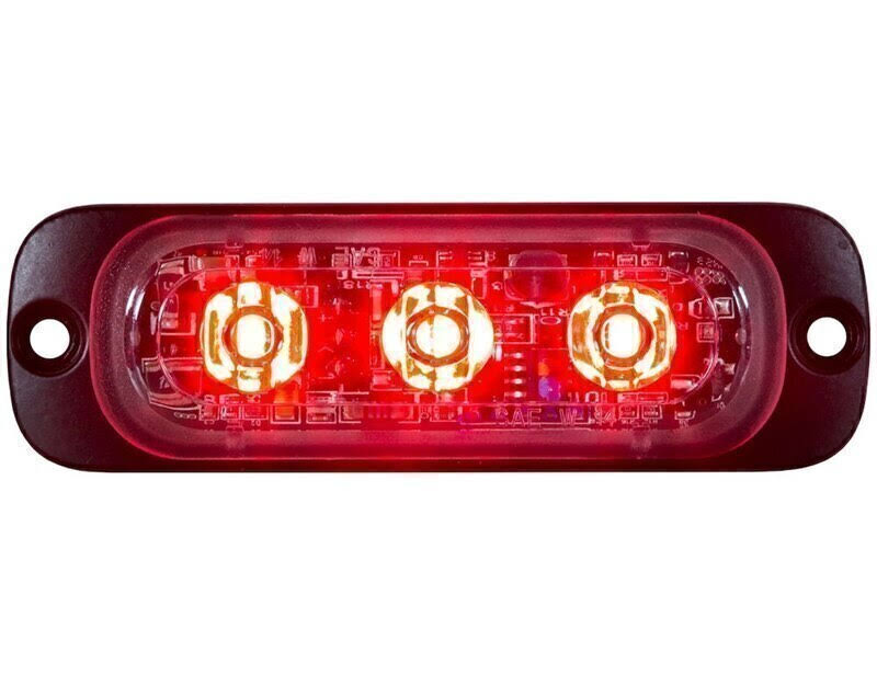 Buyers Products 8892303 Strobe Light,Thin,Horizontal,Red,3.375x22
