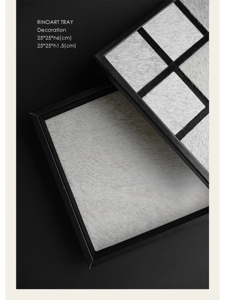DC104 - Genuine cowhide! CH@NEL vintage chessboard pattern entrance table with lid jewelry box