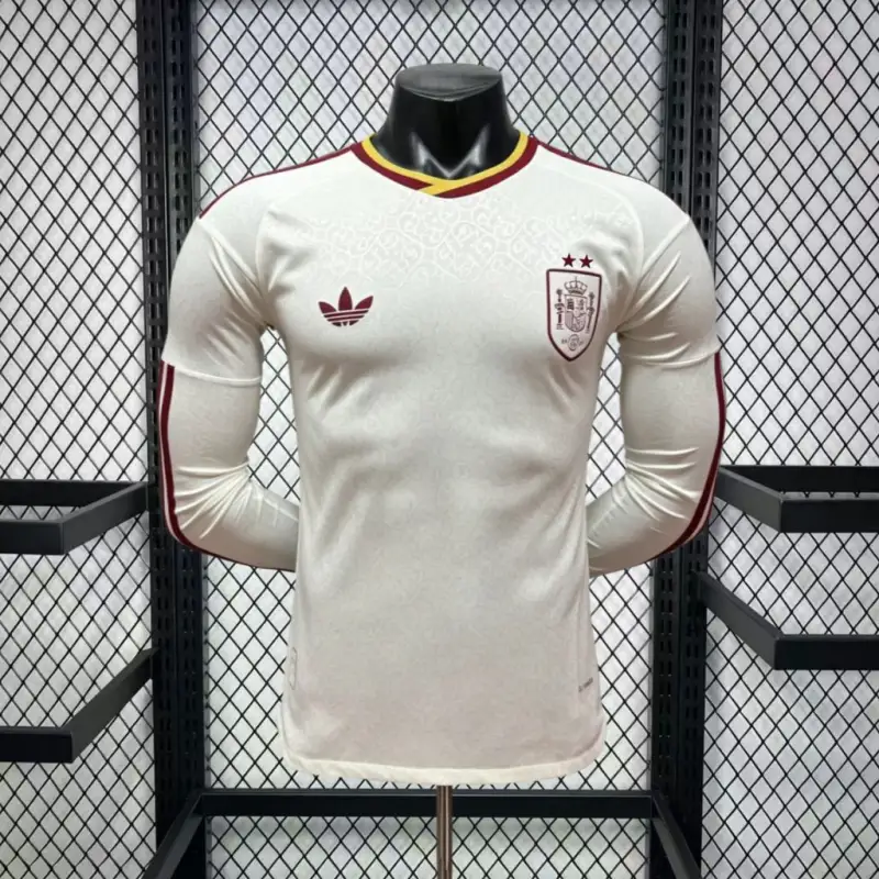 Two Stars Player Version 2026 World Cup Spain Away Jersey Long SleevesTwo Stars Player Version 2026 World Cup Spain Away Jersey Long Sleevessey Long Sleeve