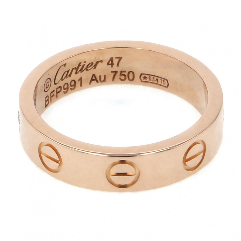 Cartier Love Ring 18K Rose Gold Diamond