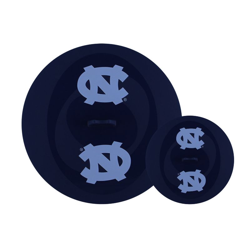 FanPans Team Logo Silicone Lid Set, 2 Pack - NCAA UNC Tar Heels
