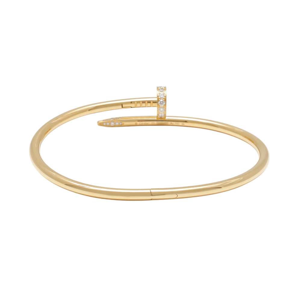 Cartier Juste un Clou Classic Model Diamond Bracelet 18K Yellow Gold B6048600