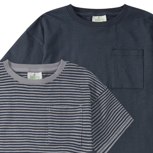Topolino Pure Collection 2 Jungen T-Shirts mit Brusttasche