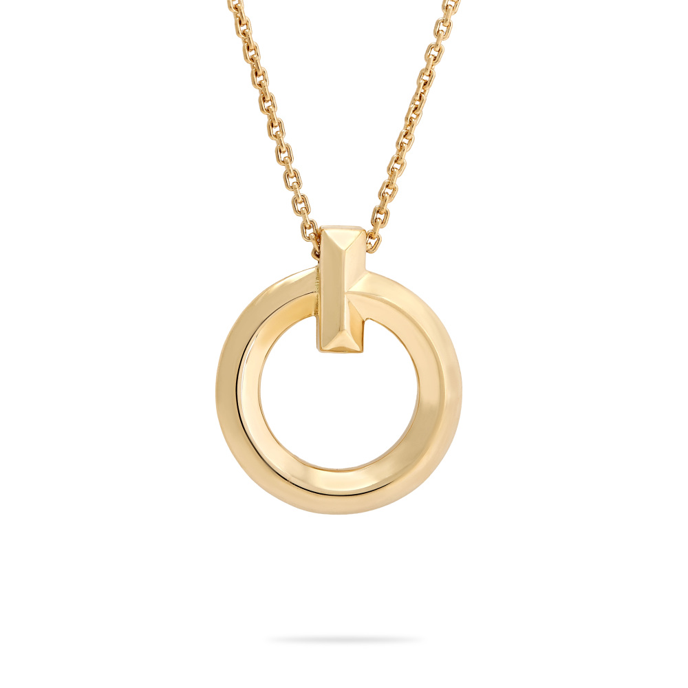 Tiffany & Co. Tiffany T One Circle Necklace 18K Yellow Gold 70875780