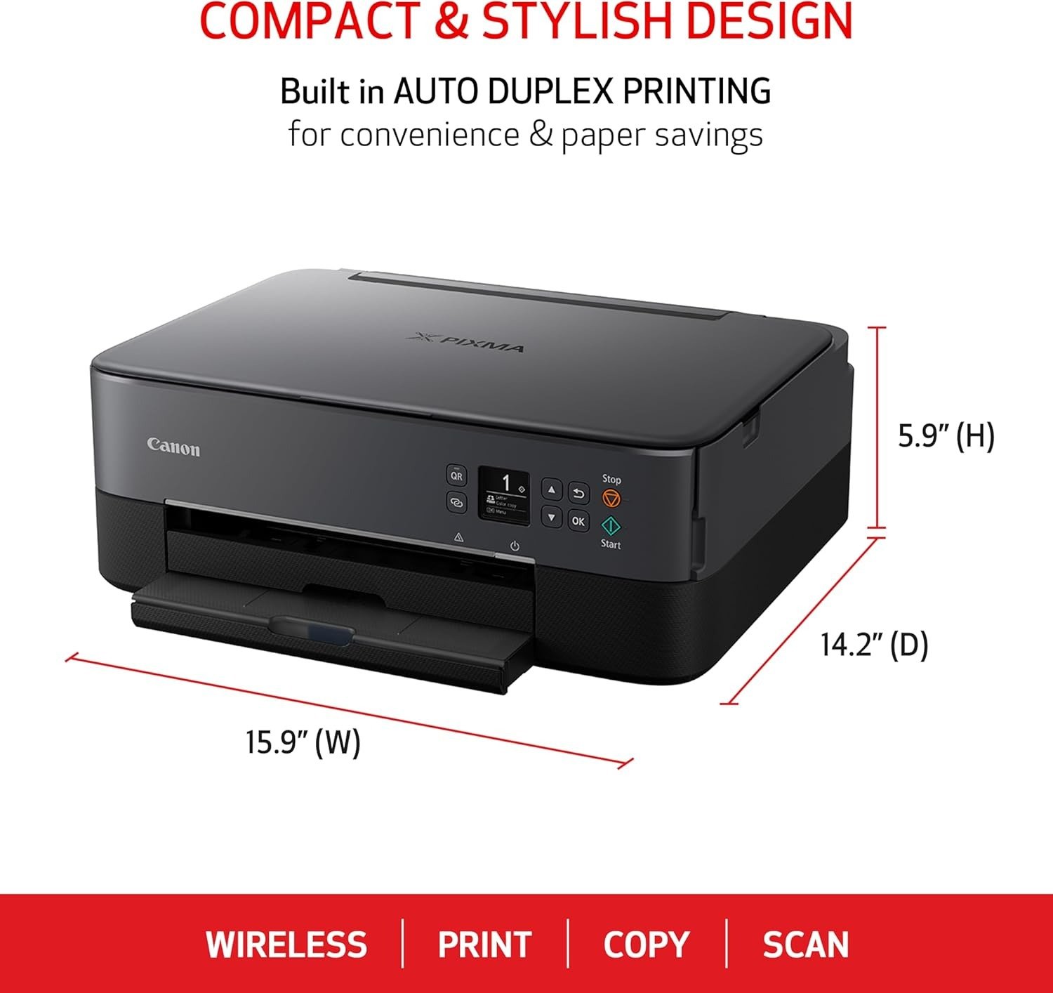 All-in-One Wireless Inkjet Printer [Print, Copy, Scan]