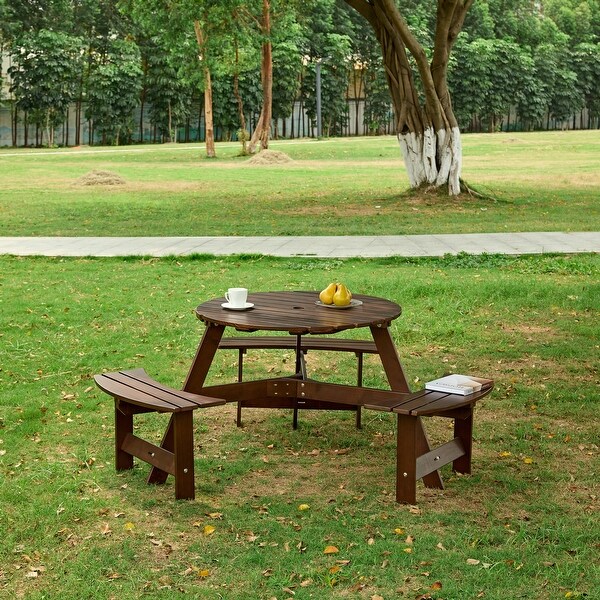 Outdoor 6 Person Picnic Table