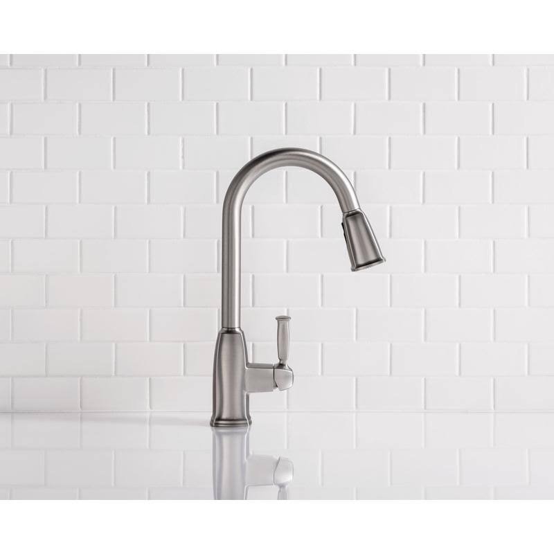 Moen Wellsley One Handle Stainless Steel Pulldown Kitchen Faucet