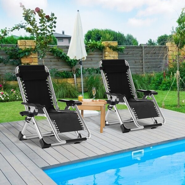 DoCred Zero Gravity Chair,Folding Lawn Chaise Recliner Lounge Chair