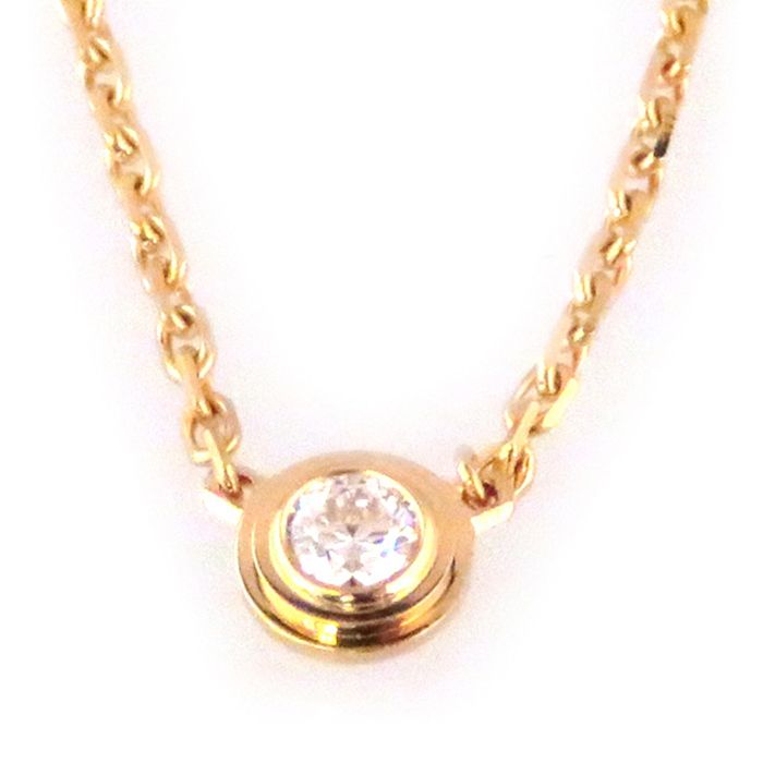 Cartier Damour (diamant Leger) Do Xs 1P Diamond Necklace Platinum & 18K Yellow Gold