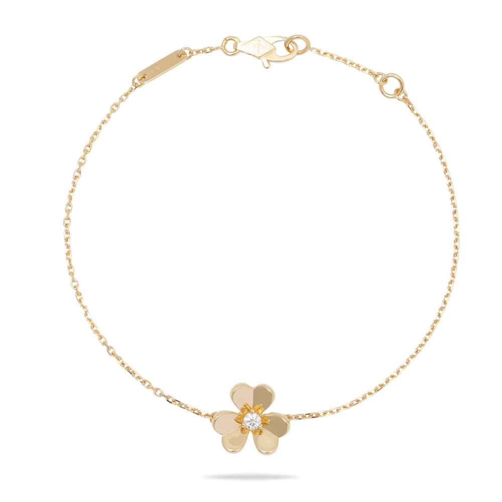 Van Cleef & Arpels Frivole Bracelet 18K Yellow Gold Diamond VCARP0J200