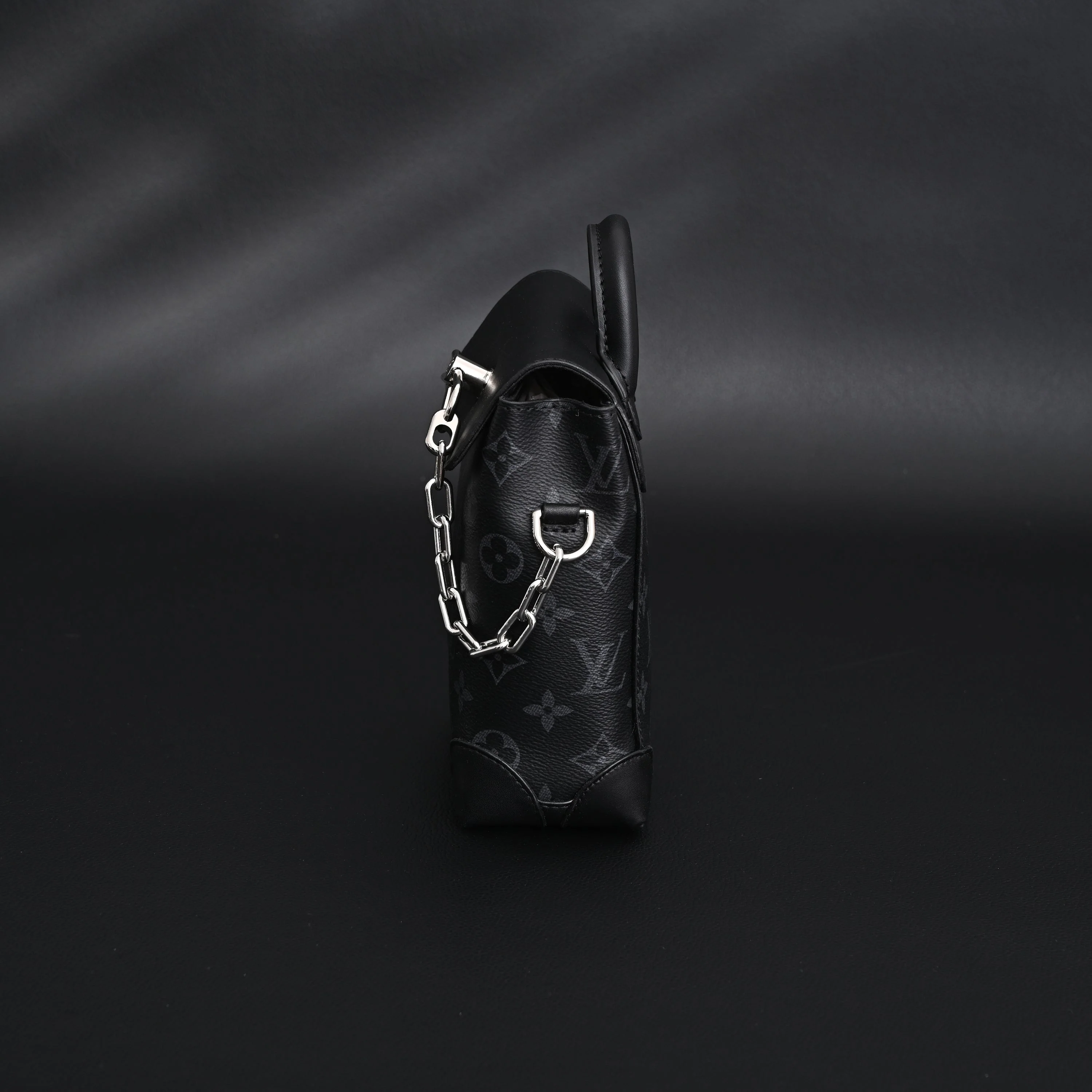 Louis Vuitton Soft Trunk Messenger – Monogram Eclipse Canvas with Silver Chain