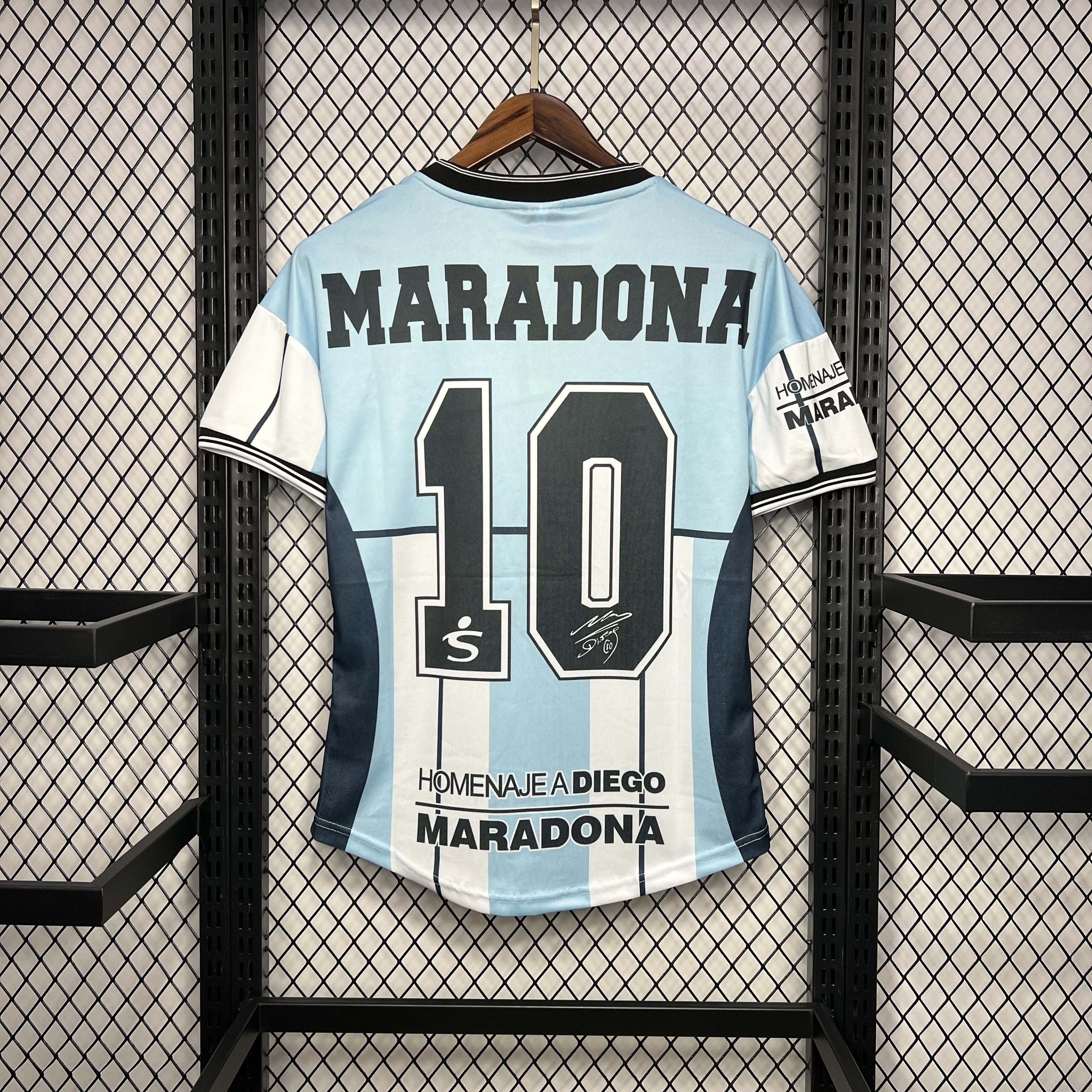 Argentina 2001 Diego Maradona Testimonial Retro Jersey