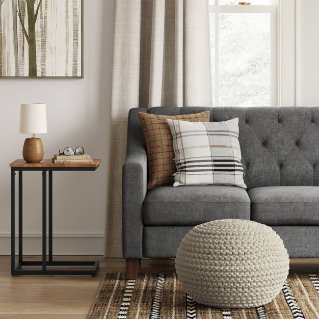 Cloverly Chunky Knit Pouf