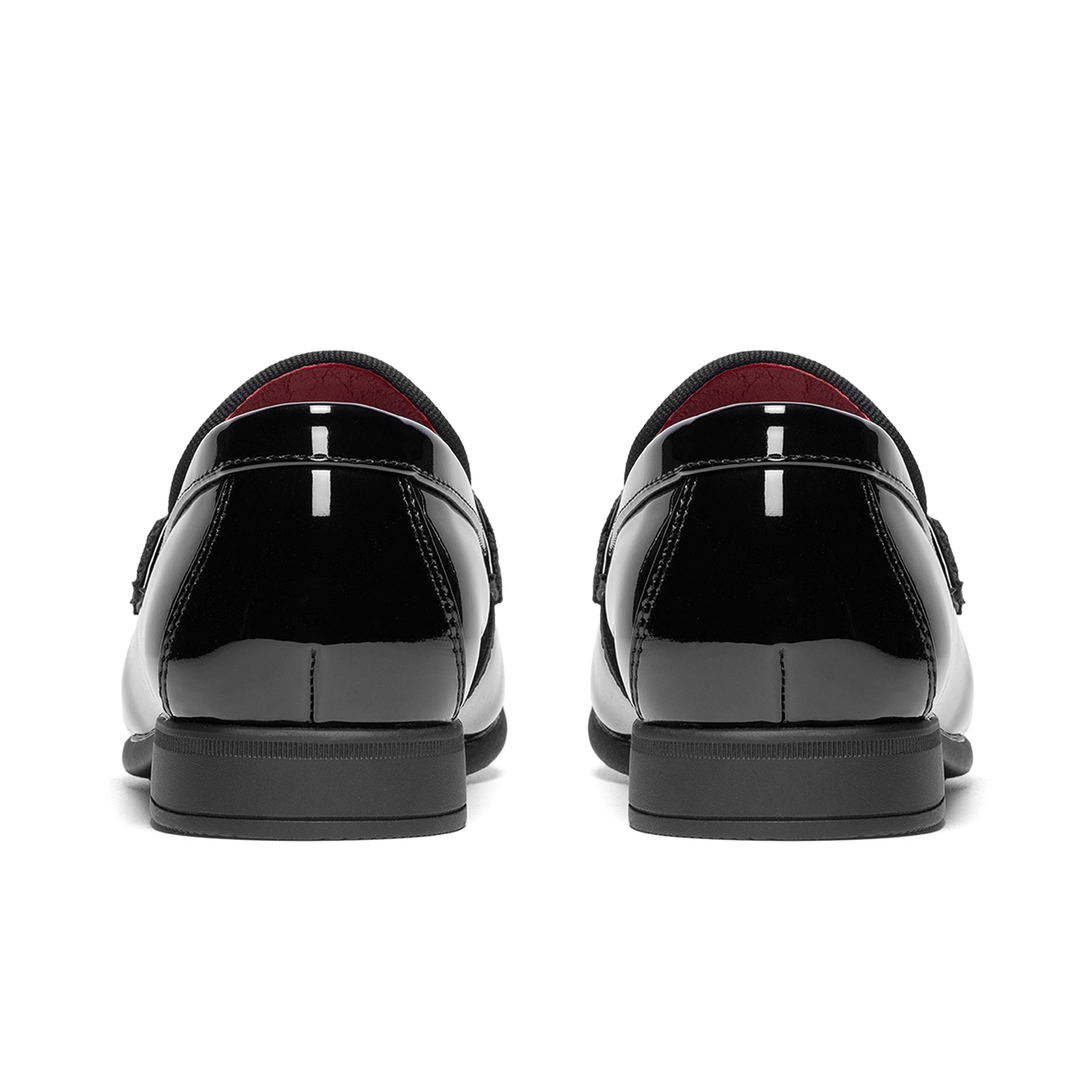 Boy's Tuxedo Patent Classic Velvet Loafers