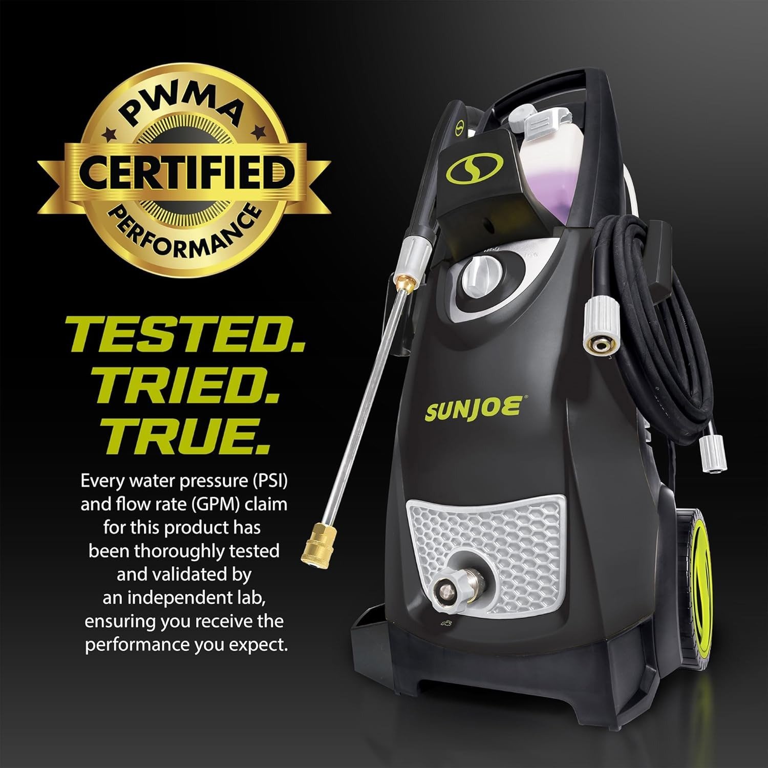 Electric Pressure Power Washer, Heavy-Duty 2500 Max PSI (2030 PSI PWMA Rated) – Portable Cleaning and Washing Machine System for Home, Autos, Patios, Decks, & Sidewalks